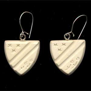 ivoryite heraldic earrings